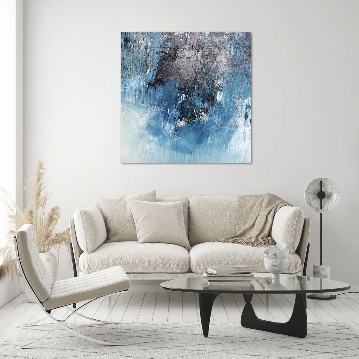 Impression sur verre - Image sur verre - Rhapsodie en bleu - 30x30 cm