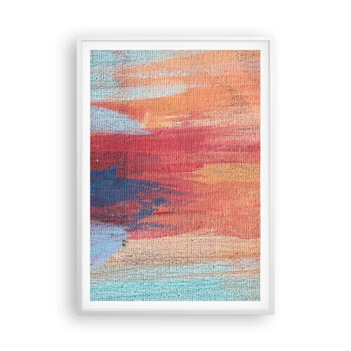 Affiche dans un cadre blanc - Poster - Ecoulement de l'arc-en ciel - 70x100 cm