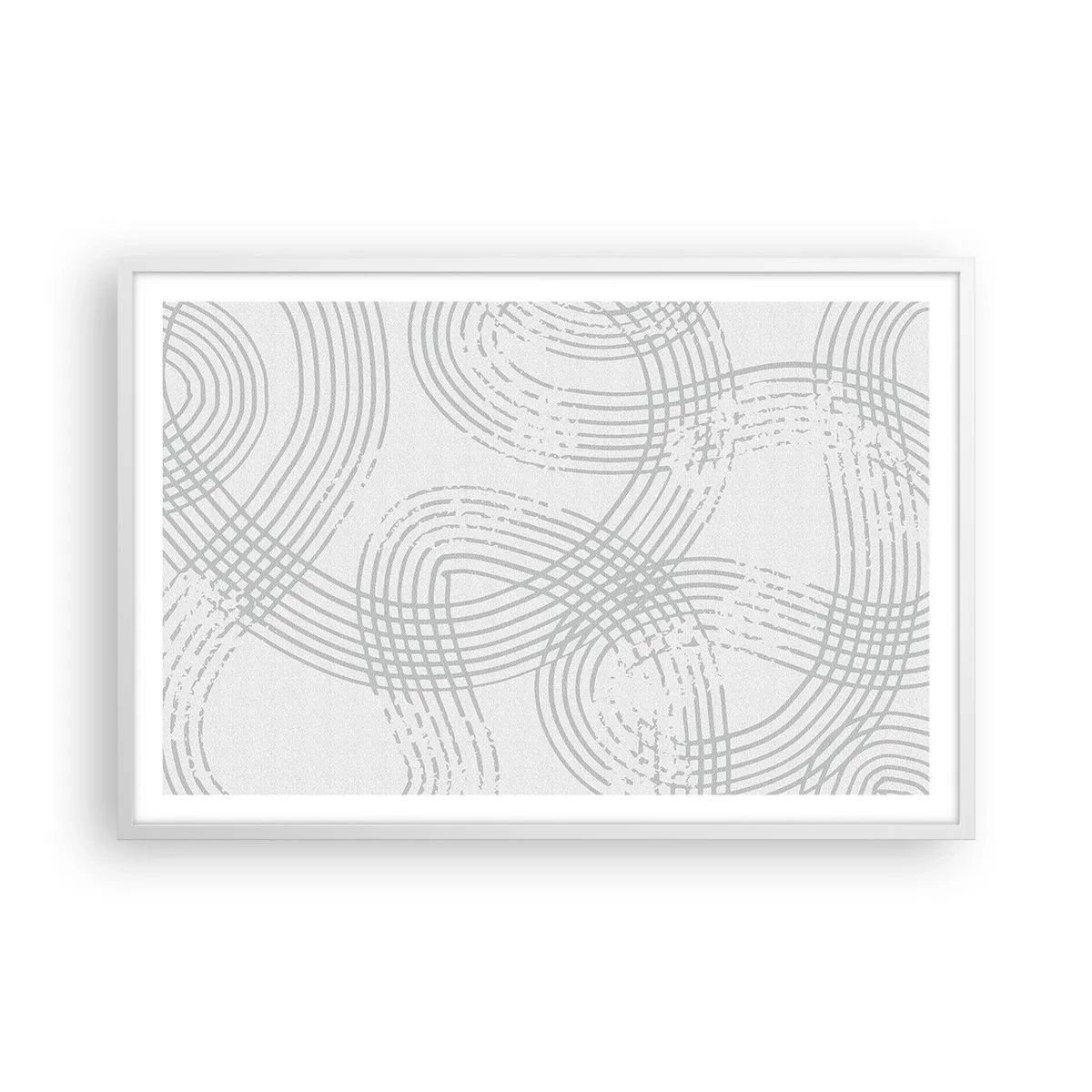 Affiche dans un cadre blanc - Poster - Il n'y a pas de chemin droit - 91x61 cm