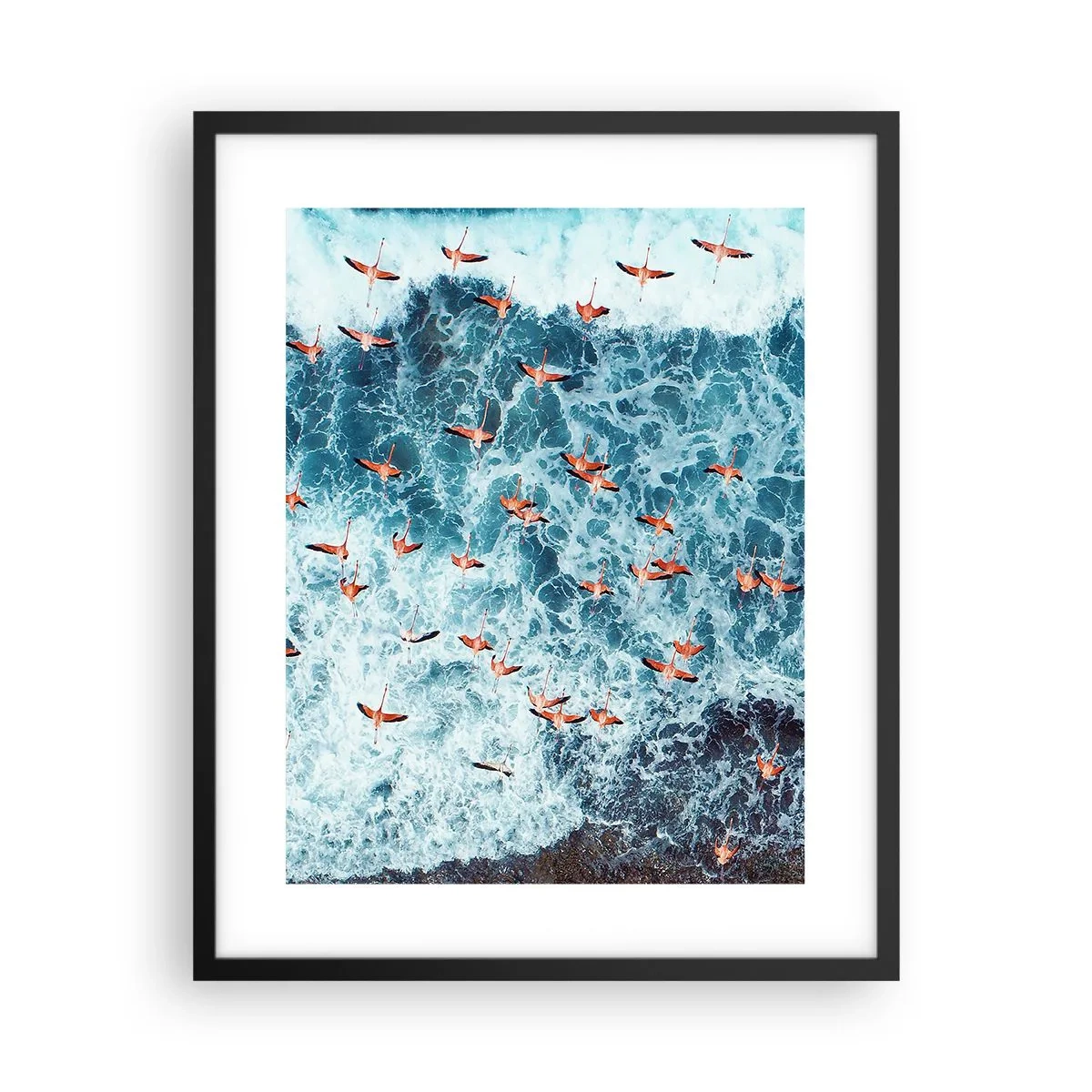 Affiche dans un cadre noir - Poster - Défilé du bord de mer - 40x50 cm