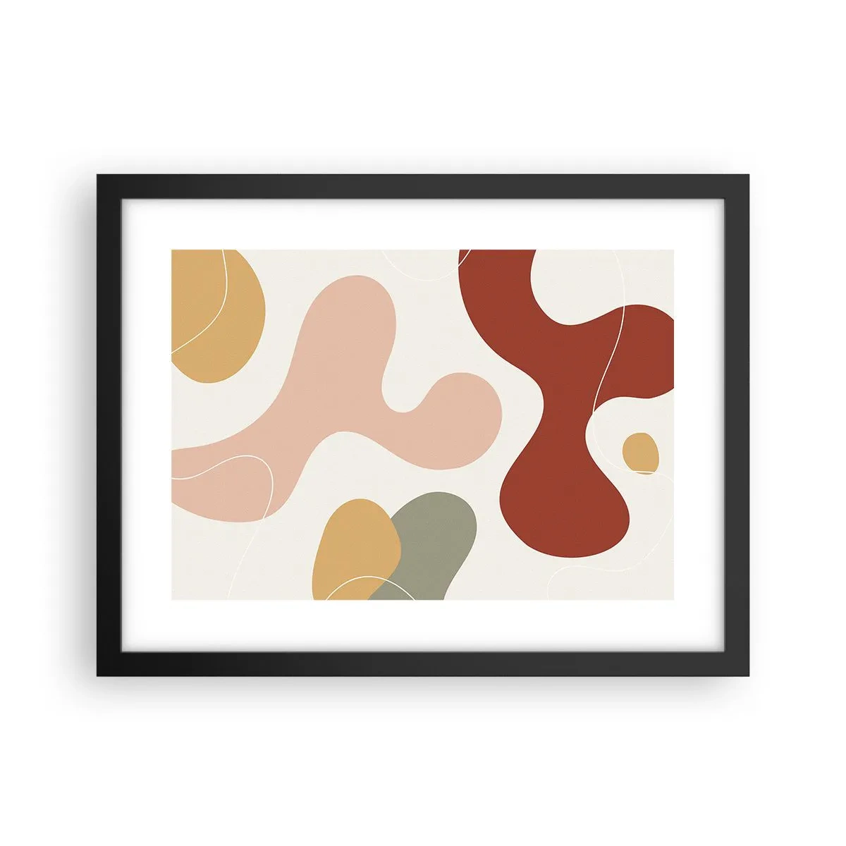 Affiche dans un cadre noir - Poster - Entrelac - 40x30 cm