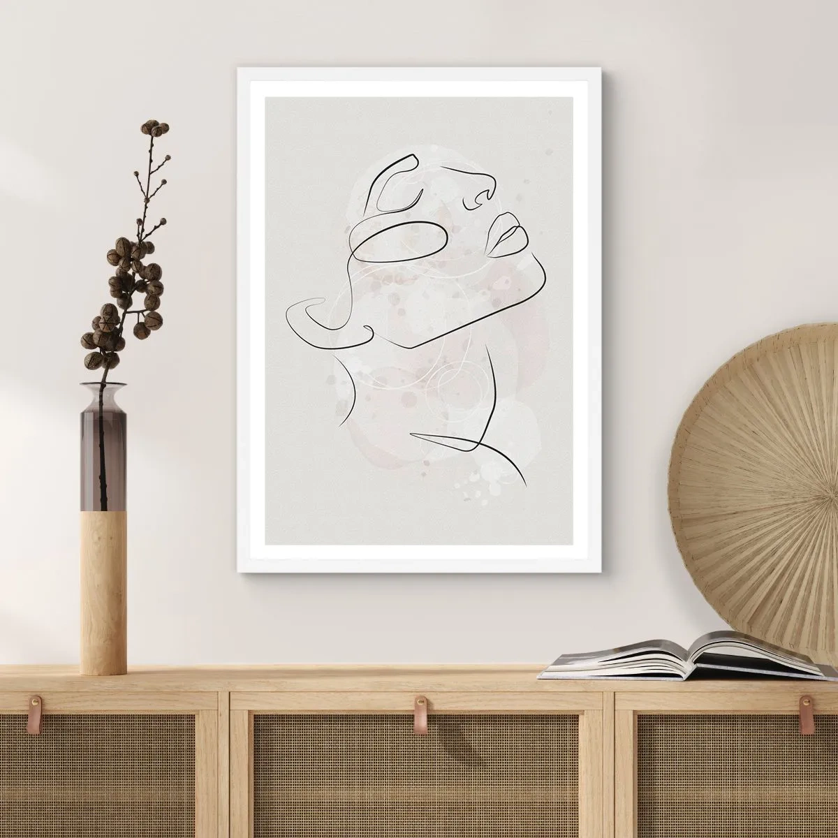 Affiche dans un cadre blanc - Poster - L'esquisse d'un rêve - 40x50 cm