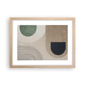 Affiche dans un chêne clair - Poster - La douceur de l'ovale - 40x30 cm