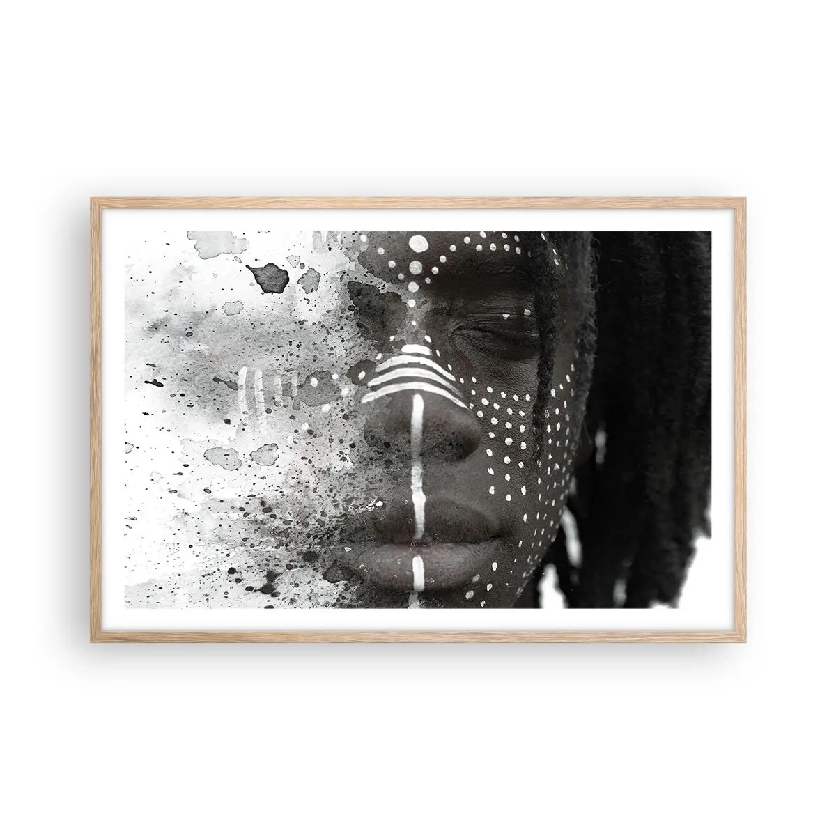 Affiche dans un chêne clair - Poster - Découvrez l'esprit primal - 91x61 cm