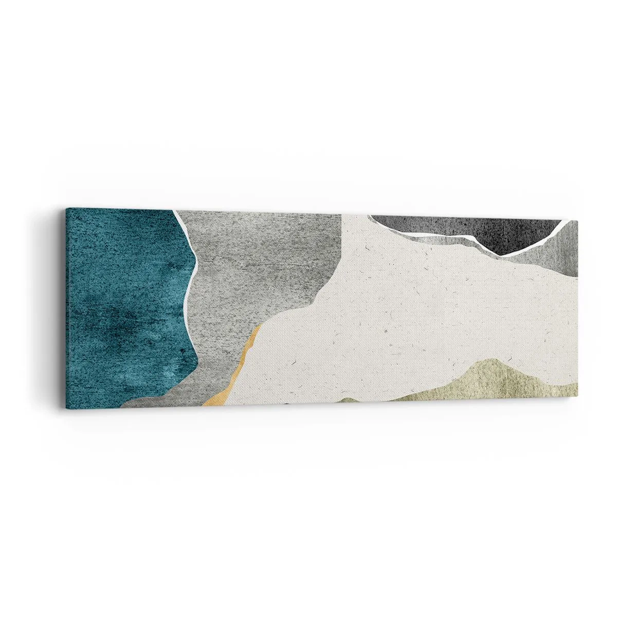 Impression sur toile - Image sur toile - Composition mosaïque avec un fil d'or - 90x30 cm