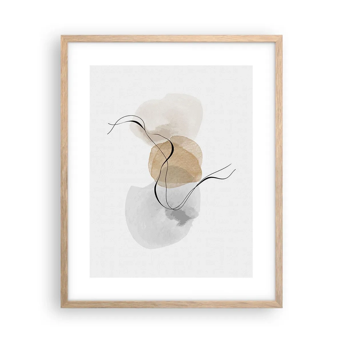 Affiche dans un chêne clair - Poster - Perles d'air - 40x50 cm