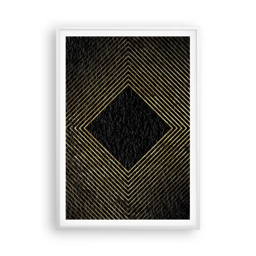 Affiche dans un cadre blanc - Poster - Géométrie dans un style glamour - 70x100 cm