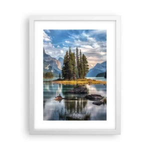 Affiche dans un cadre blanc - Poster - Sous les grandes eaux claires - 30x40 cm