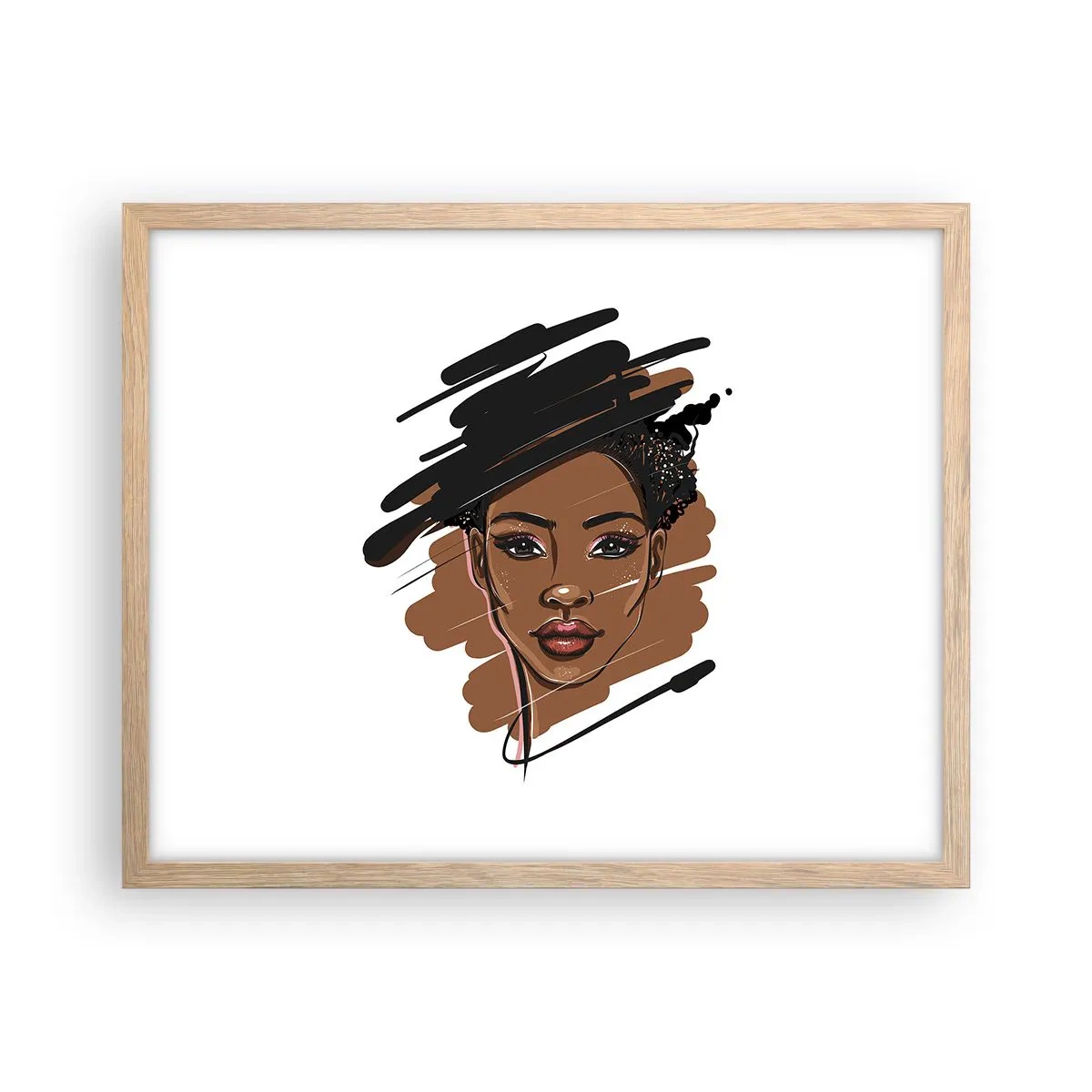 Affiche dans un chêne clair - Poster - Doux comme le chocolat - 50x40 cm