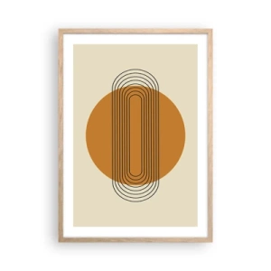 Affiche dans un chêne clair - Poster - Plan idéal - 50x70 cm