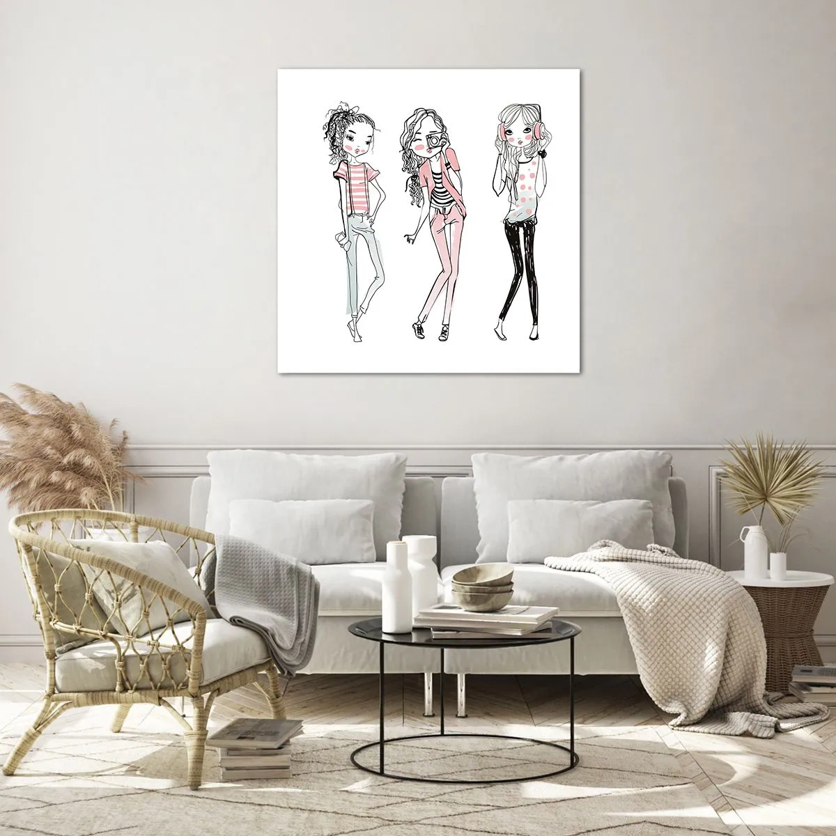 Impression sur verre - Image sur verre - On va s'amuser - 70x70 cm