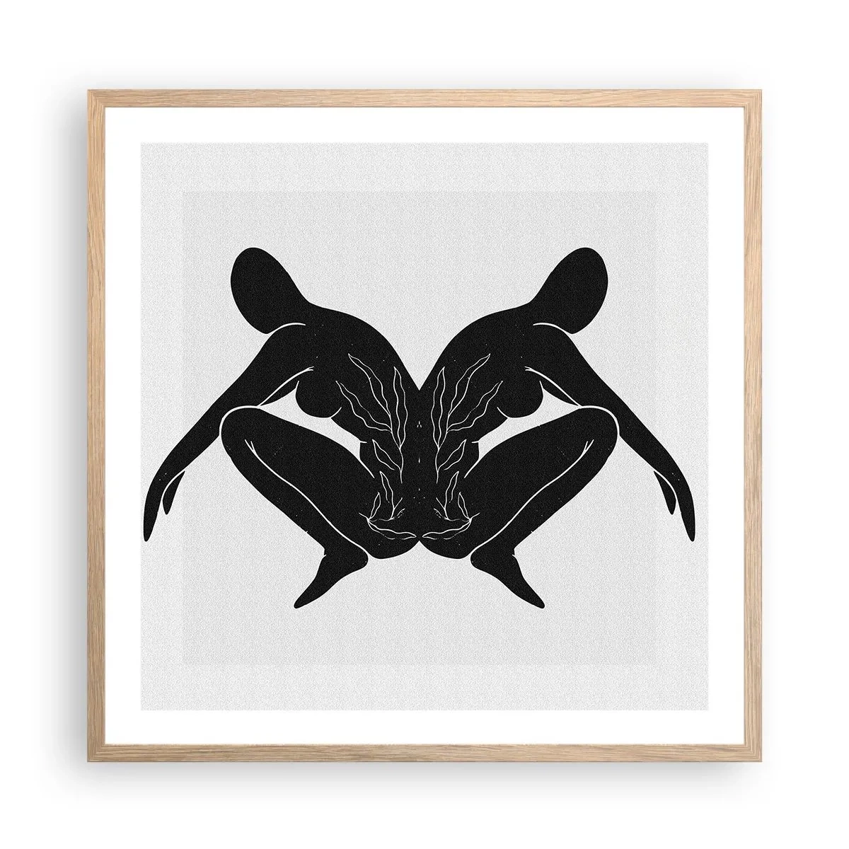 Affiche dans un chêne clair - Poster - Une âme commune - 60x60 cm