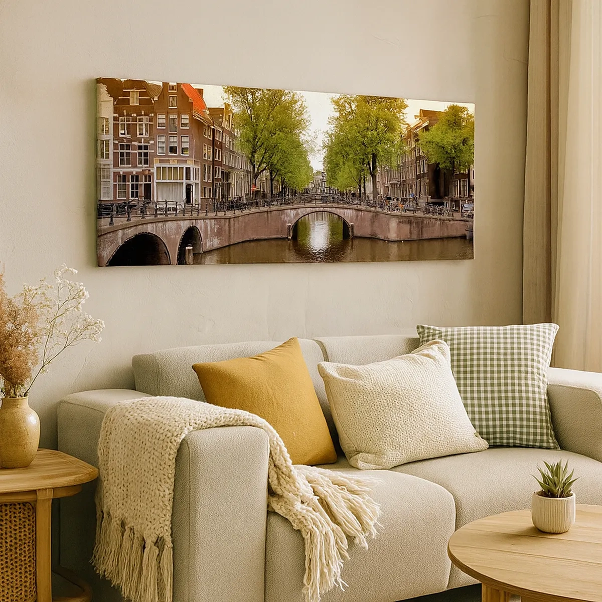 Impression sur toile - Image sur toile - En bateau ou à vélo ? - 30x30 cm