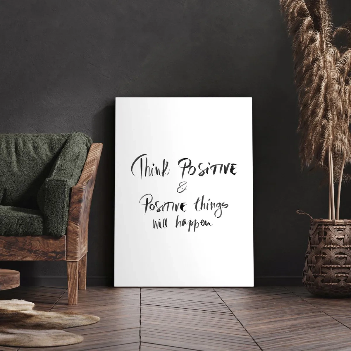 Impression sur toile - Image sur toile - Lettrage inspirant en noir sur fond blanc - 50x70cm - Comment vivre? - Décoration murale moderne pour le salon et la chambre ARTTOR