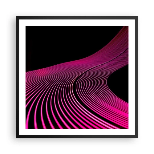 Affiche dans un cadre noir - Poster - Avenue de lumière - 60x60 cm