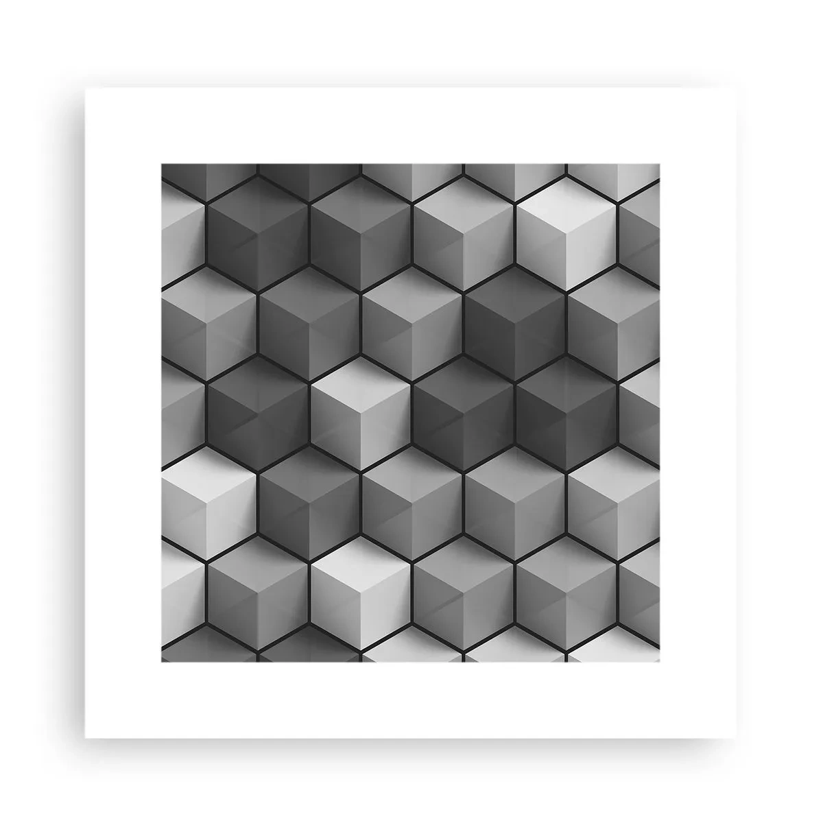 Affiche - Poster - Puzzle cubiste - 30x30 cm