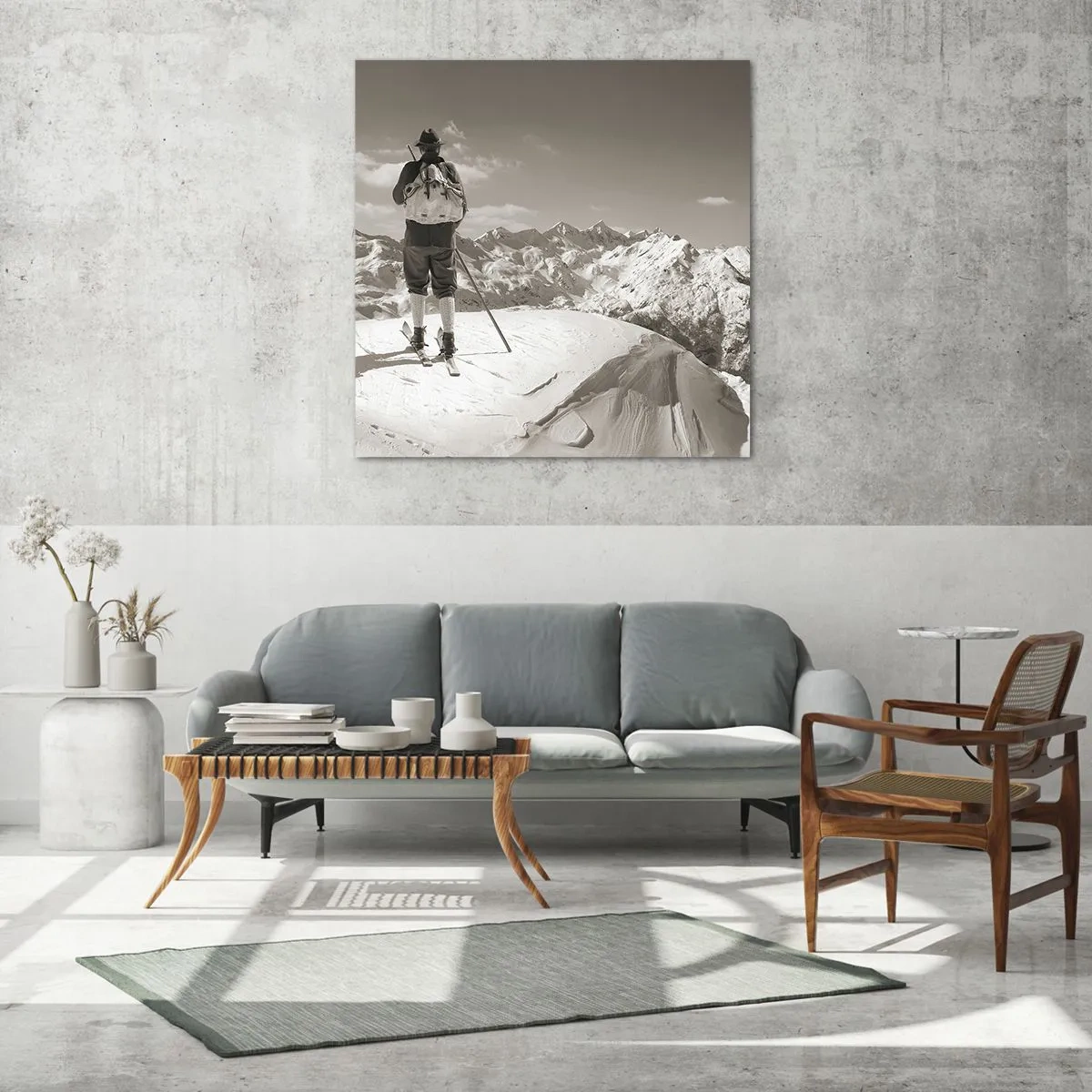 Impression sur verre - Image sur verre - Toutes les mêmes ces montagnes - 50x50 cm