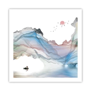 Affiche - Poster - Vers les montagnes de cristal - 60x60 cm
