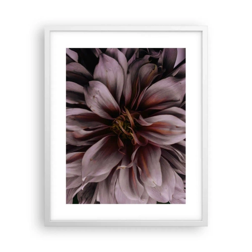 Affiche dans un cadre blanc - Poster - Un coeur fleuri - 40x50 cm