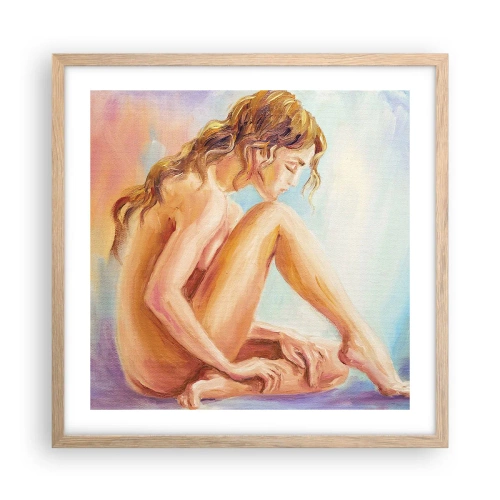 Affiche dans un chêne clair - Poster - Acte de jeunesse - 50x50 cm