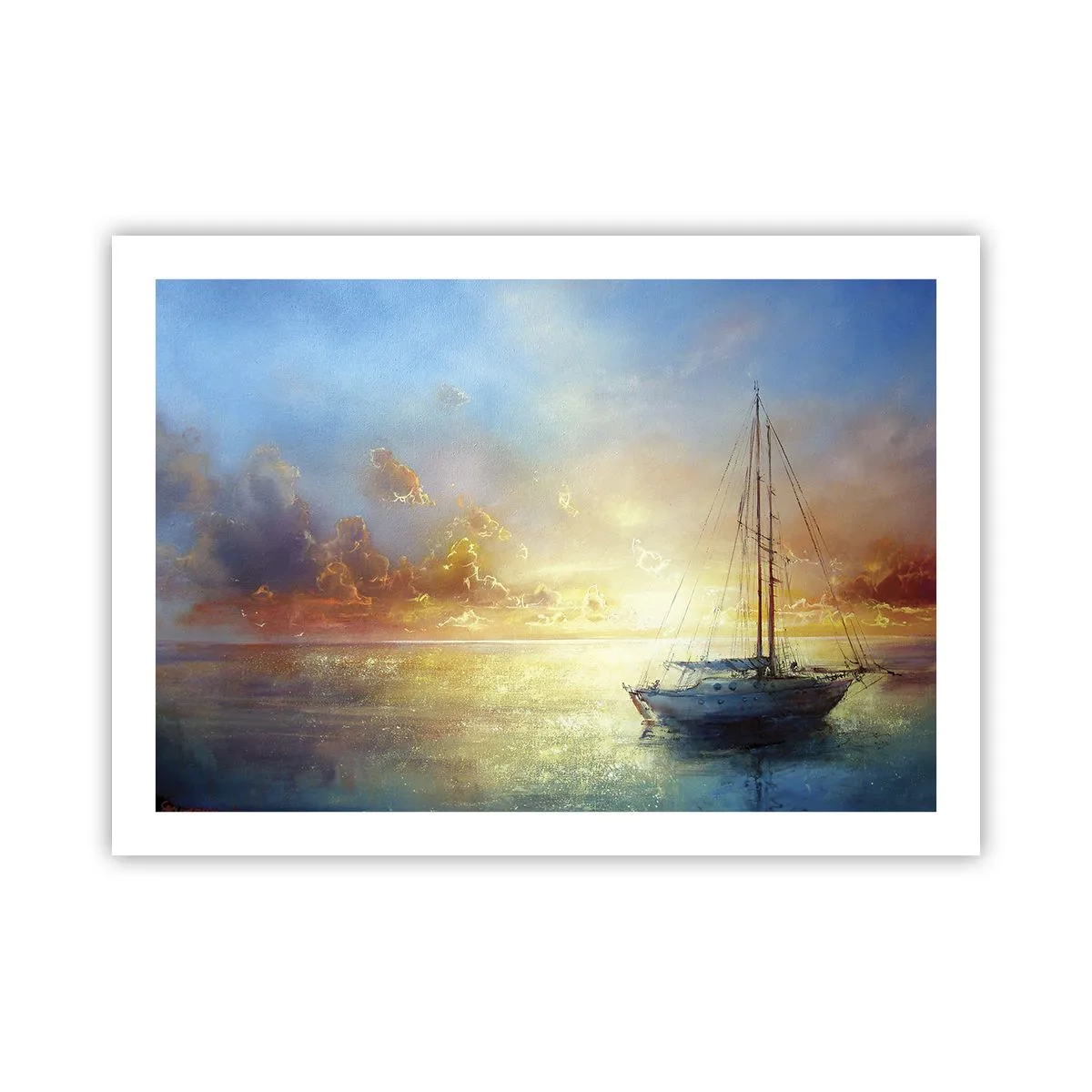 Affiche - Poster - Dans une baie dorée - 70x50 cm