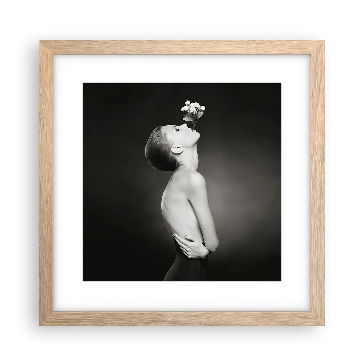 Affiche dans un chêne clair - Poster - Elégance excentrique - 30x30 cm