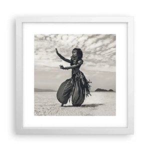 Affiche dans un cadre blanc - Poster - Danse des îles du sud - 30x30 cm