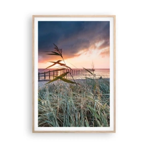 Affiche dans un chêne clair - Poster - Ça ne passe pas avec le vent - 70x100 cm