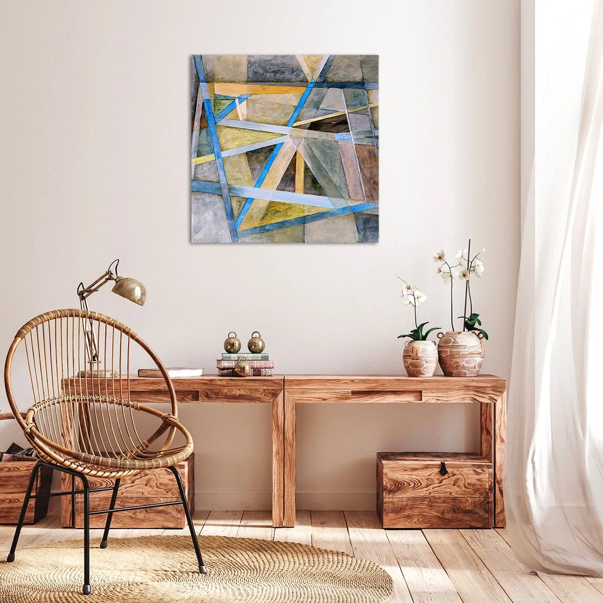 Impression sur toile - Image sur toile - Tout droit ou en diagonale ? - 70x70 cm