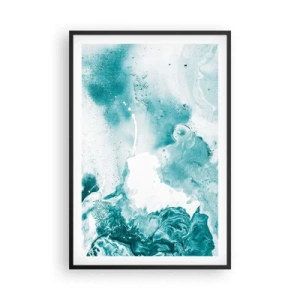 Affiche dans un cadre noir - Poster - Marécage bleu - 61x91 cm