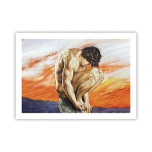 Affiche - Poster - Plongé dans ses pensées - 70x50 cm