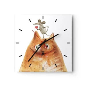 Horloge murale - Pendule murale - Amour paradoxal - 40x40 cm
