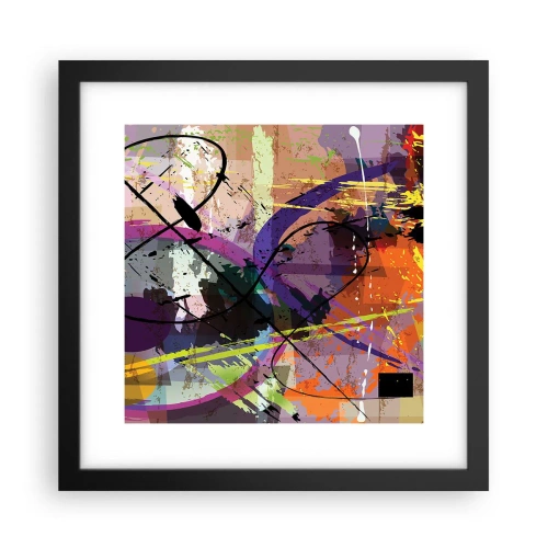 Affiche dans un cadre noir - Poster - Vous pouvez aller tout droit ou autour - 30x30 cm