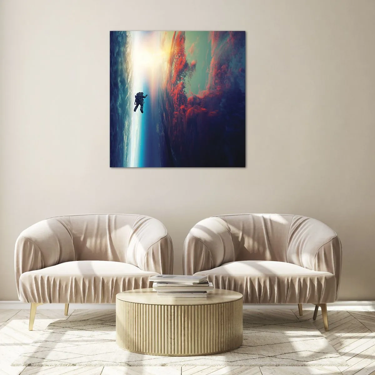 Impression sur verre - Image sur verre - Affronter l'univers - 40x40 cm