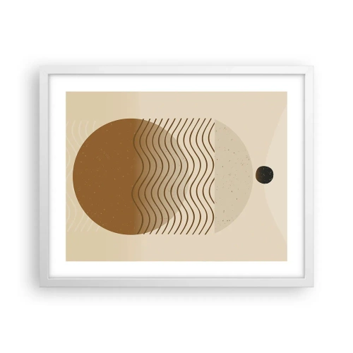 Affiche dans un cadre blanc - Poster - Sur l'origine des figures géométriques - 50x40 cm