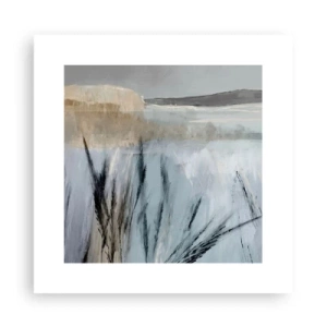 Affiche - Poster - Champs d'hiver - 30x30 cm