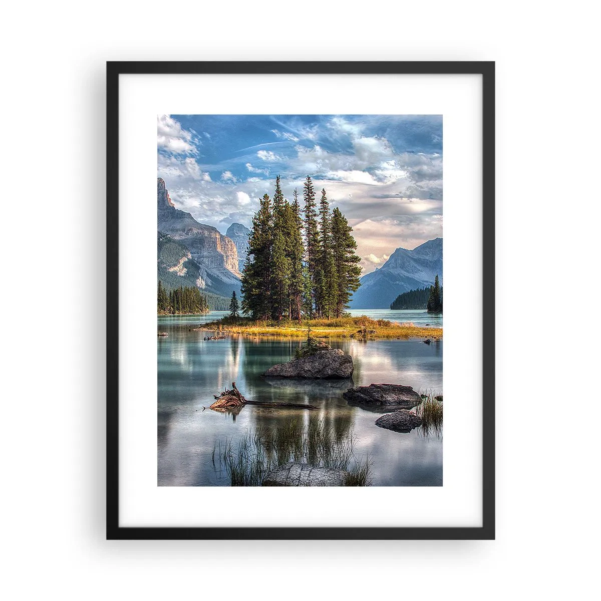 Affiche dans un cadre noir - Poster - Sous les grandes eaux claires - 40x50 cm