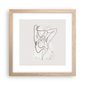 Affiche dans un chêne clair - Poster - L'art de la séduction - 30x30 cm