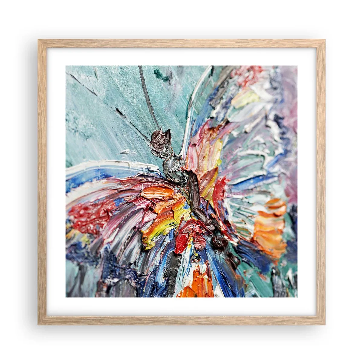 Affiche dans un chêne clair - Poster - Peint par nature - 50x50 cm