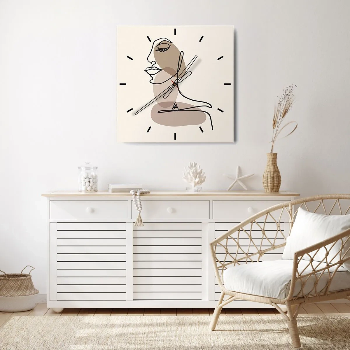 Horloge murale - Pendule murale - S'écouter - 30x30 cm