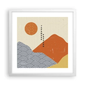 Affiche dans un cadre blanc - Poster - Dans l'esprit japonais - 40x40 cm