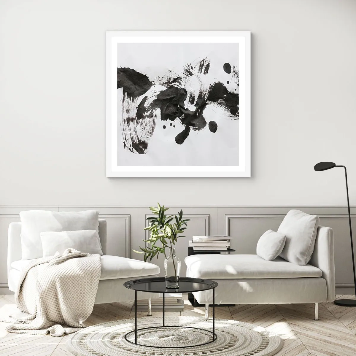 Affiche dans un cadre blanc - Poster - De la méthode dans la folie ? - 30x30 cm