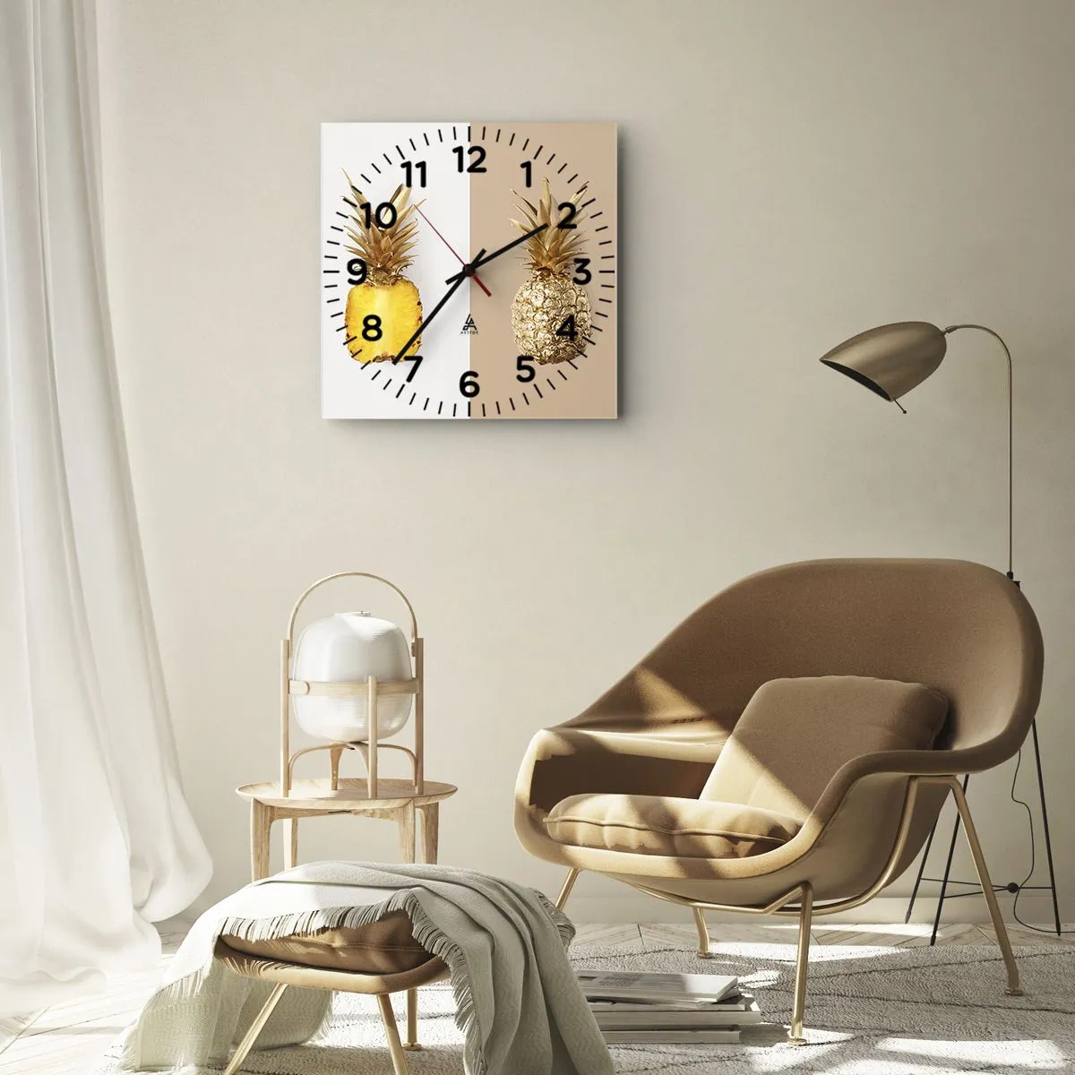 Horloge murale - Pendule murale - Ananas pour nous - 30x30 cm