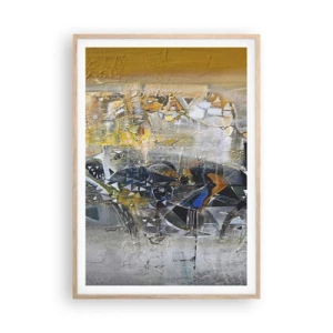 Affiche dans un chêne clair - Poster - Tout se met en place - 70x100 cm