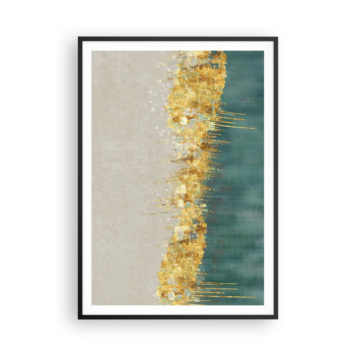 Affiche dans un cadre noir - Poster - La frontière dorée - 70x100 cm
