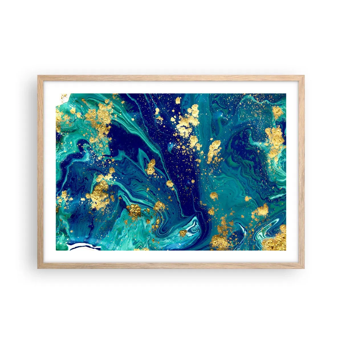 Affiche dans un chêne clair - Poster - Les pétales du soleil - 70x50 cm