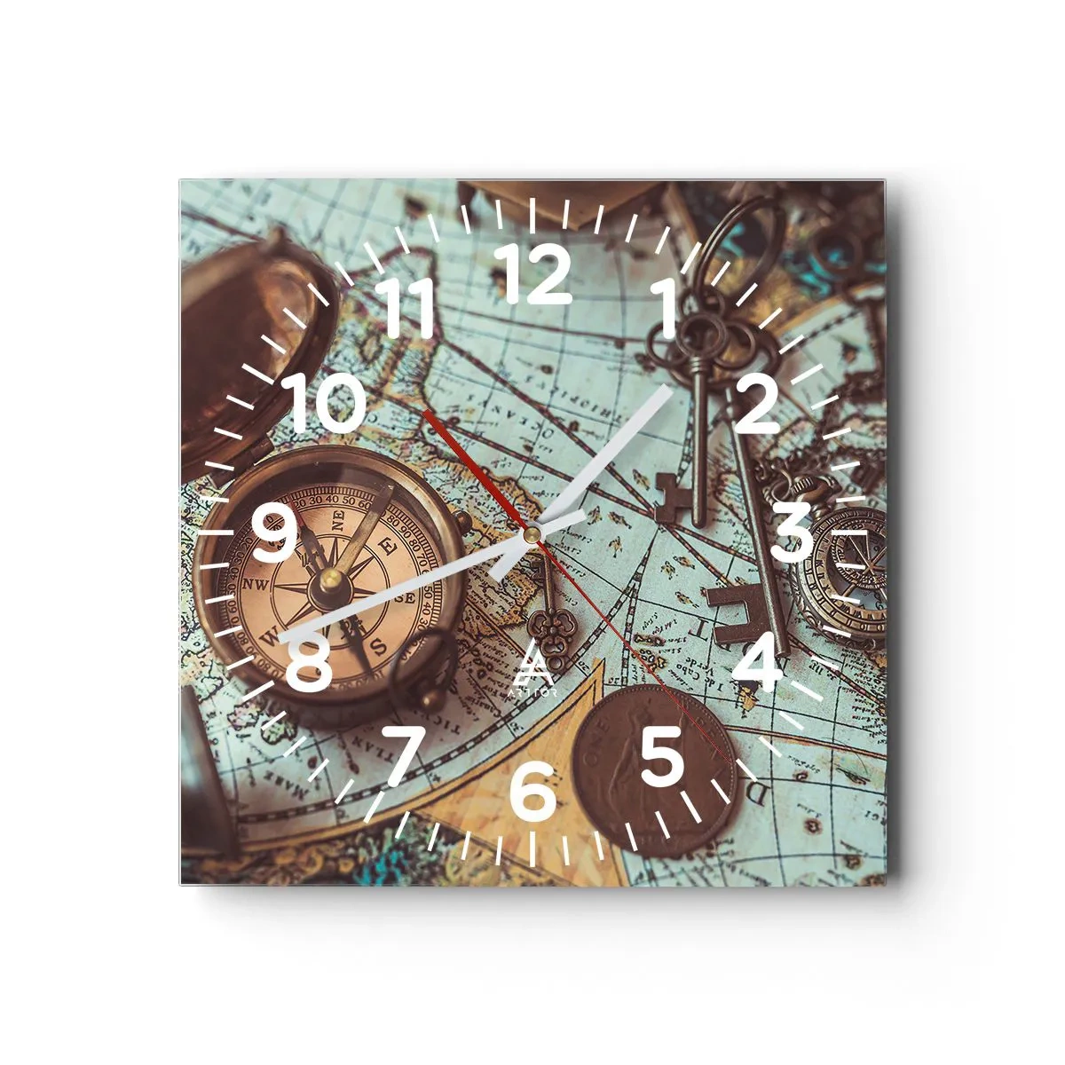 Horloge murale - Pendule murale - Pour ceux qui recherche l'aventure - 40x40 cm