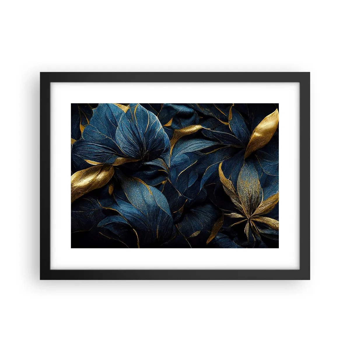 Affiche dans un cadre noir - Poster - Des dessous dorés - 40x30 cm