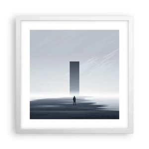 Affiche dans un cadre blanc - Poster - Opportunité ou menace ? - 40x40 cm