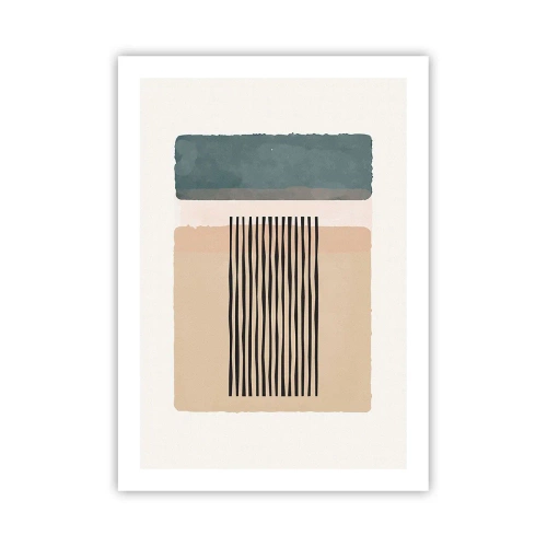 Affiche - Poster - Figures géométriques abstraites aux couleurs subtiles - 50x70cm - Tout est en ordre - Décoration murale moderne pour le salon et la chambre ARTTOR